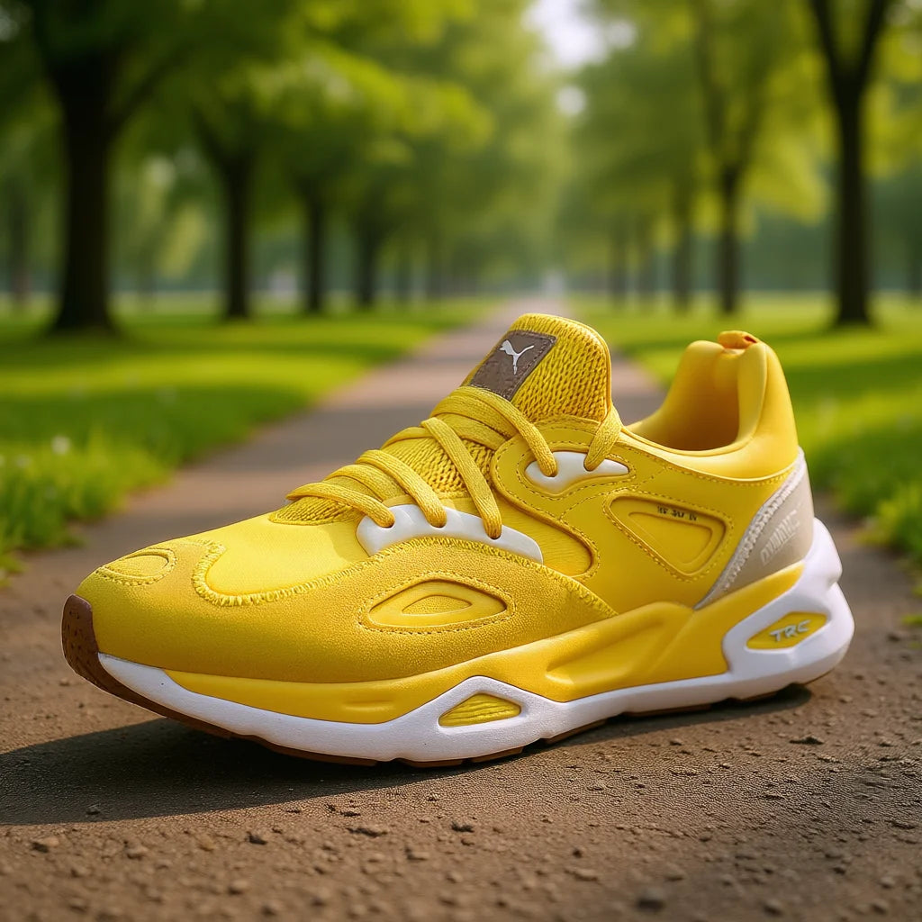 For Trc Blaze D South Men's Running Shoes Yellow Faux Suede Upper Rubber Outsole EVA Midsole Summer Sportwear
