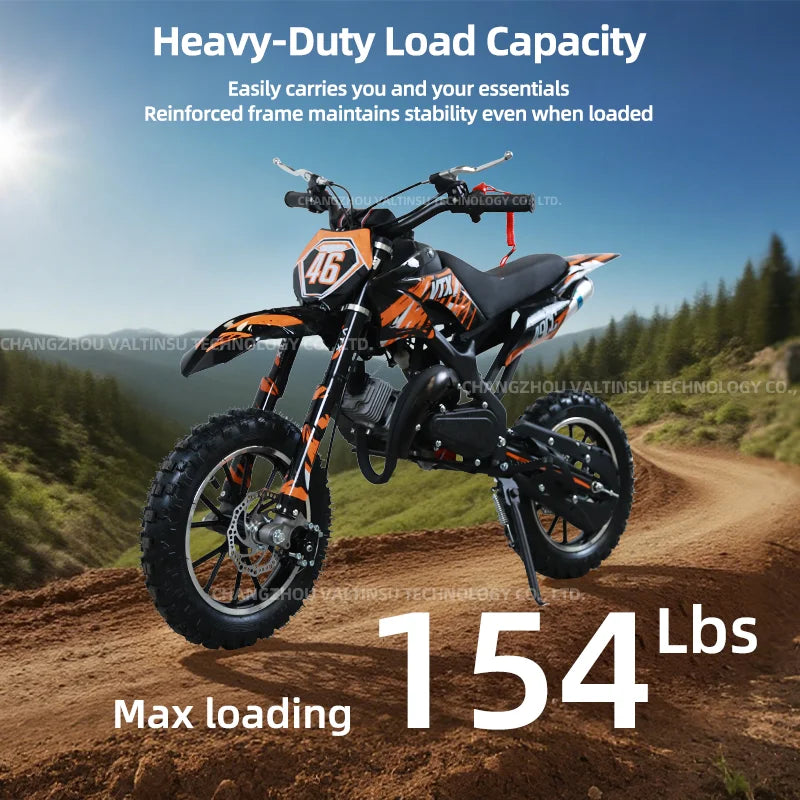 Usa Warehouse 49Cc 2 Stroke Engine Kids High Quality Motocross Off-Road Pocket Bike Yellow Dirt Bike