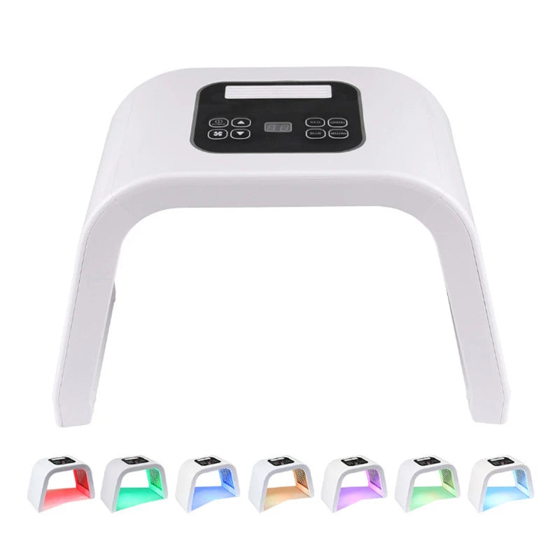 Best Selling 7 Color LED Light Therapy Device for Facial Rejuvenation Skin Tightening Red Light Therapy US Plug Desktop Unit