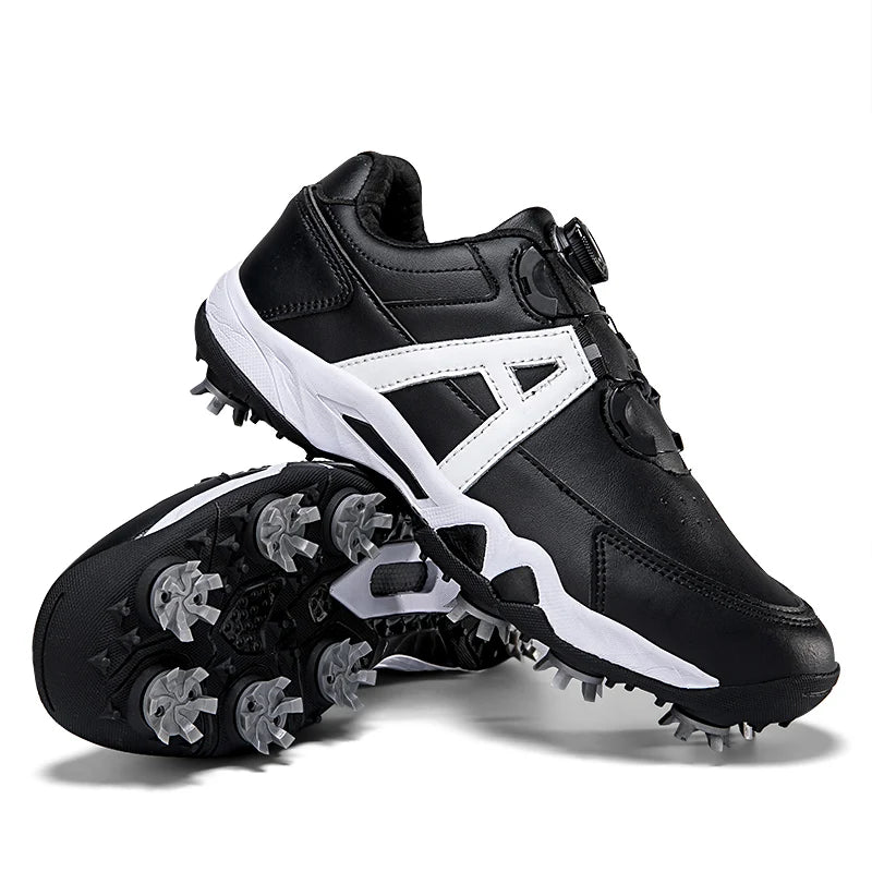 Breathable Waterproof Customized Oem Rubber Sole Classic Mens Golf Shoes Manufacturer Spikes Shoes for Golf