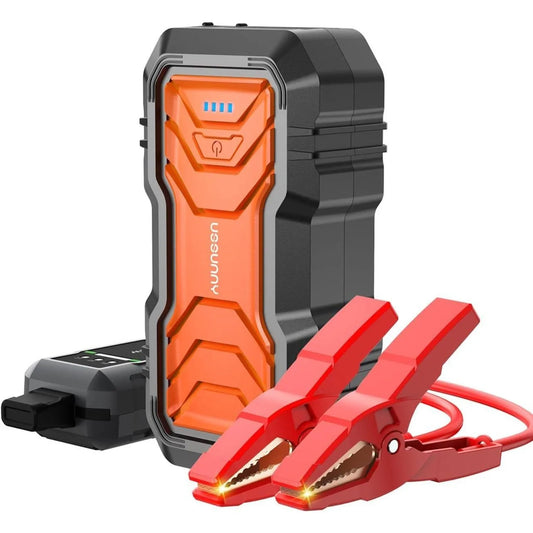 2000mah Jump Starter - 2000A Smart Car Battery Booster Pack with UltraSafe Lithium Battery, Portable Jump Box with LED Light/USB