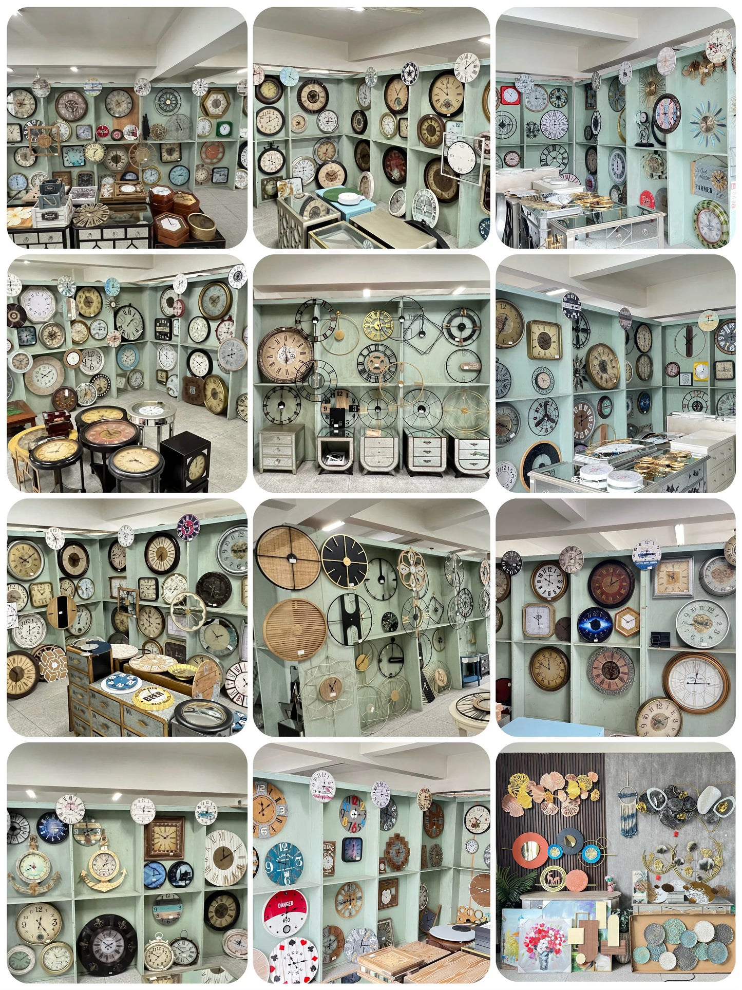 46CM Indoor With LED Night Light Mirror Living Room Wall Hanging Roman Number Round Glass Home Decor Clock Dropshipping DDP