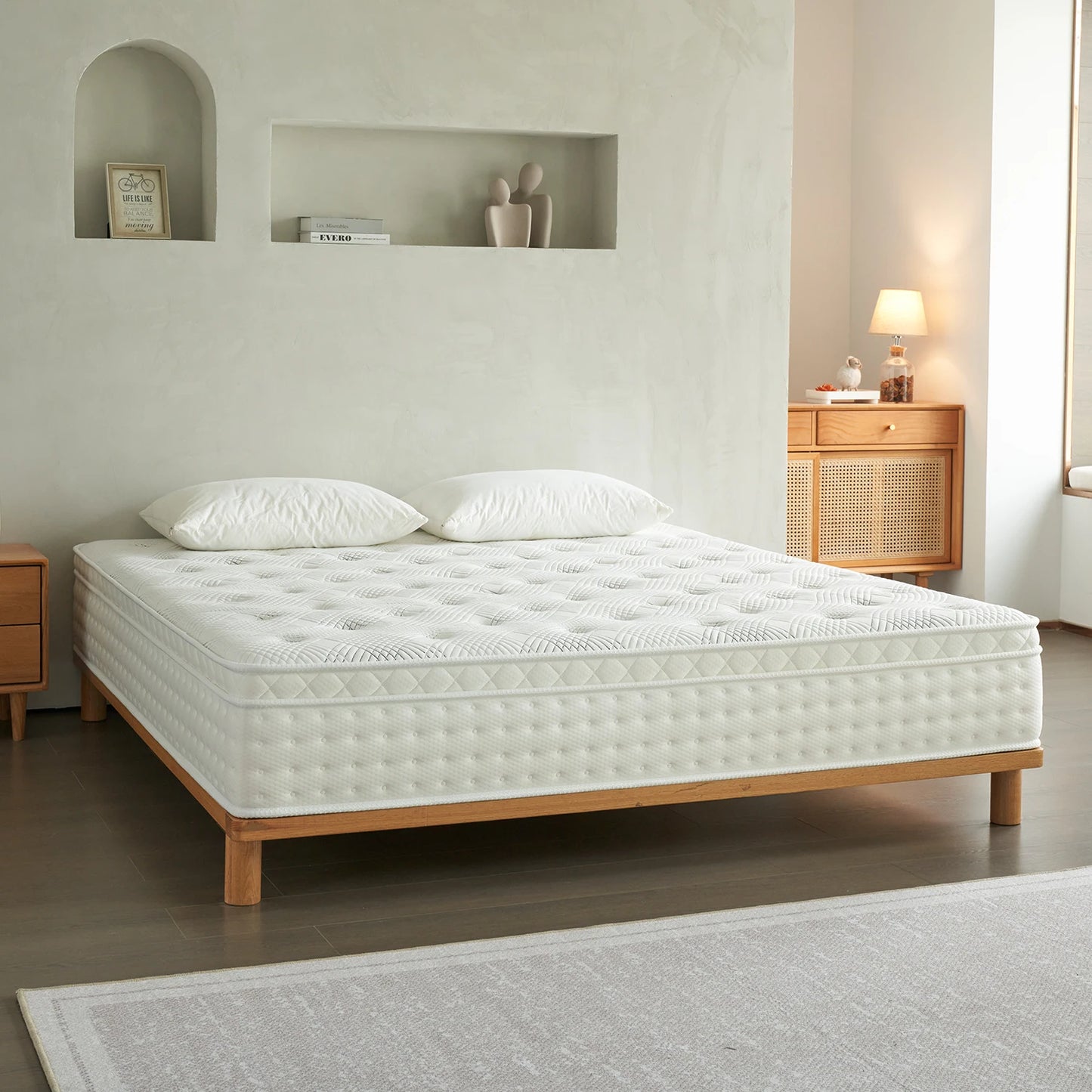 135*190*24/135*200*24CM Fabric Mattress Roll Pocket Coil Spring Mattress Full Size Bed Mattresses Bedroom Matelas Home Furniture