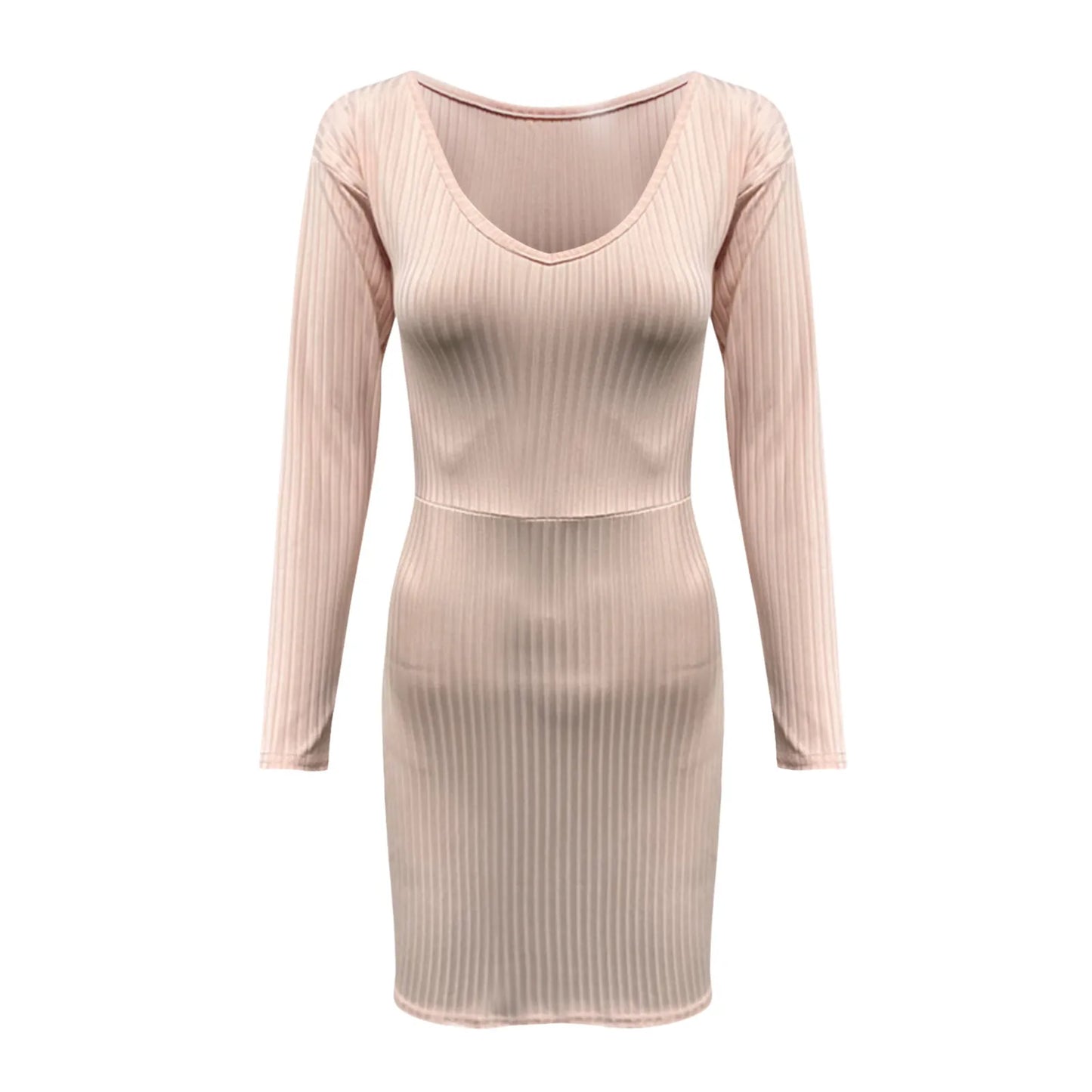 Women's White Black Knitted Summer Dress Long Sleeves Casual Bodycon Mini Sweater Warm Slim Clubwear Vestidos for Party Autumn