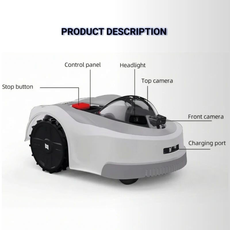 CMao Robot Commercial Industrial Robot Lawn Mower IPX5 Water-Resistant 22cm Cutting Width 200/320m Working Area App Remote