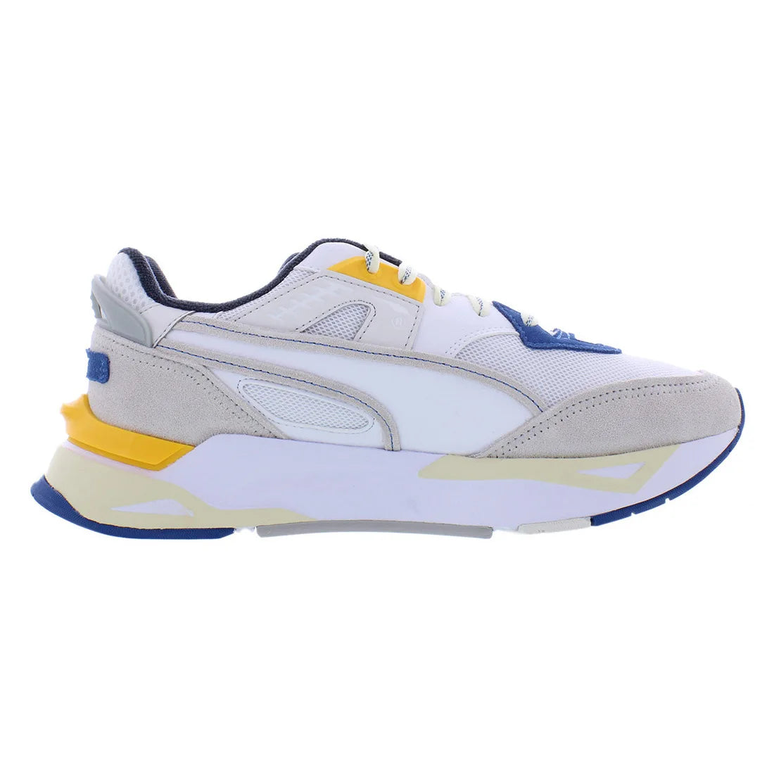 For Mirage Sport Cut Out Mens Shoes Model MSS-38644601 Color White/Blue/Yellow 100% Authentic