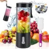 Mini Blender 450ml Stainless Steel BPA Free USB Recharging Electric Blender Camping Juice Blender