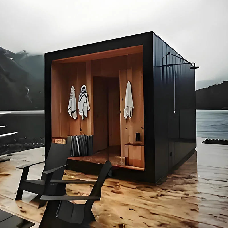 Popular Modern Electric Portable Wooden Outdoor Sauna for 1-8 People Villa Use