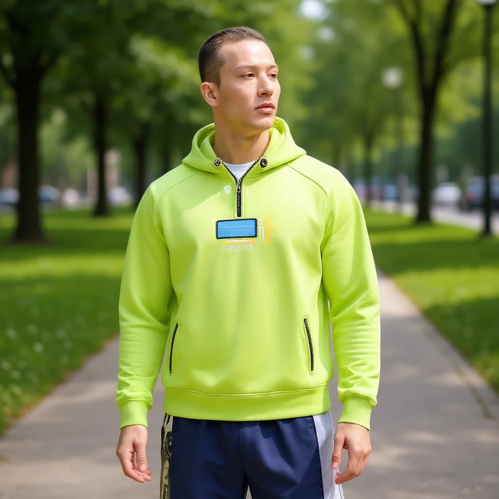 Jordan Mens Engineered Active Hoodie Green Size L Oversized Fit Anti-Shrink 100% Polyester French Terry Screen Printed Embroider