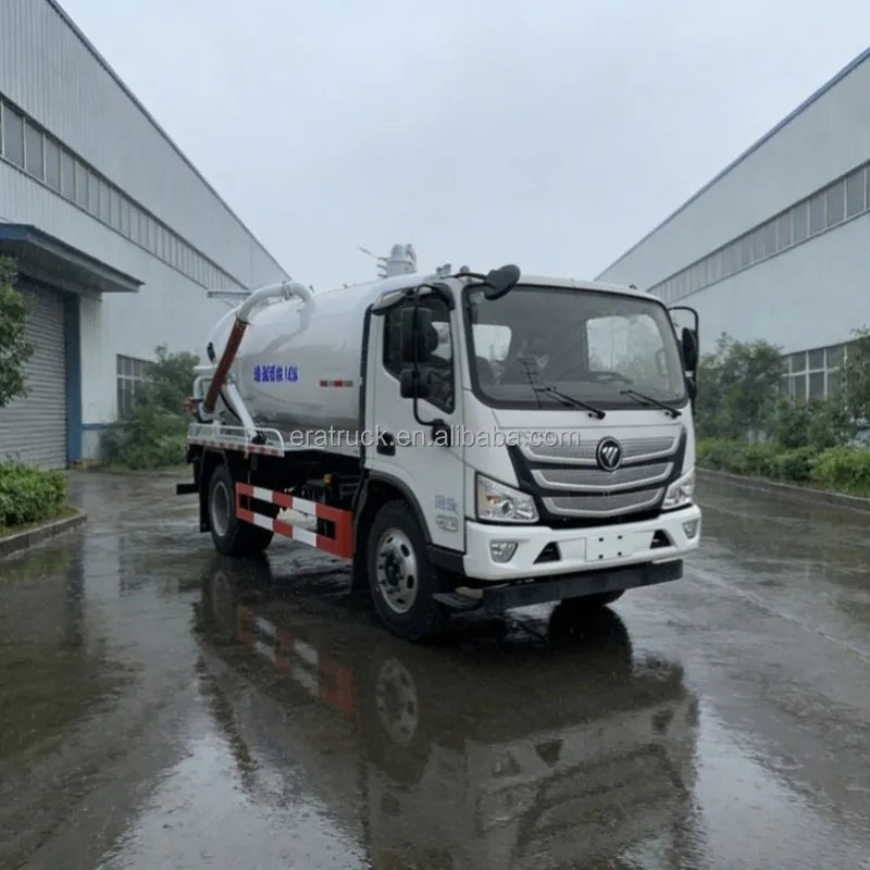 Chinese Foton High Pressure 4*2 Sewage Suction Truck 10 CBM 15m³ Vacuum Sewage Transport Truck Factory Low Price for Sale