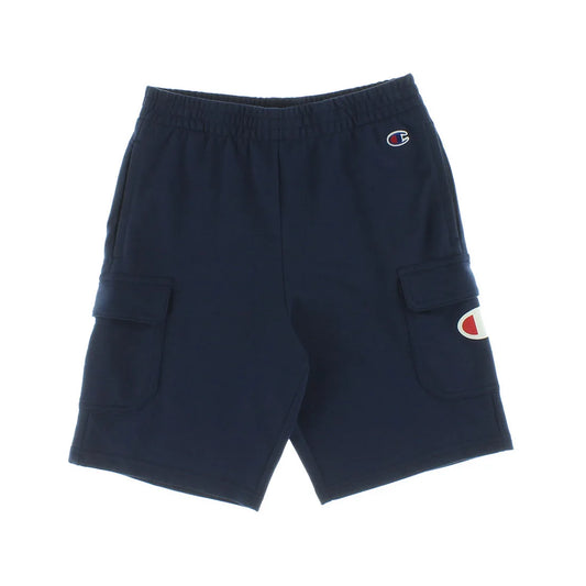 Champion C Logo French Terry Cargo Boys Active Shorts Model MSS-8559CBNAVY Size M Colors White/Blue/Navy
