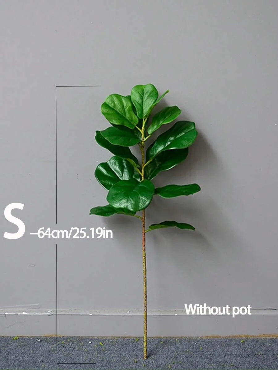 1pc Artificial Ficus Microcarpa Plant With Big Branches for Indoor&Outdoor House Decor Garden Ornaments, Without Pot