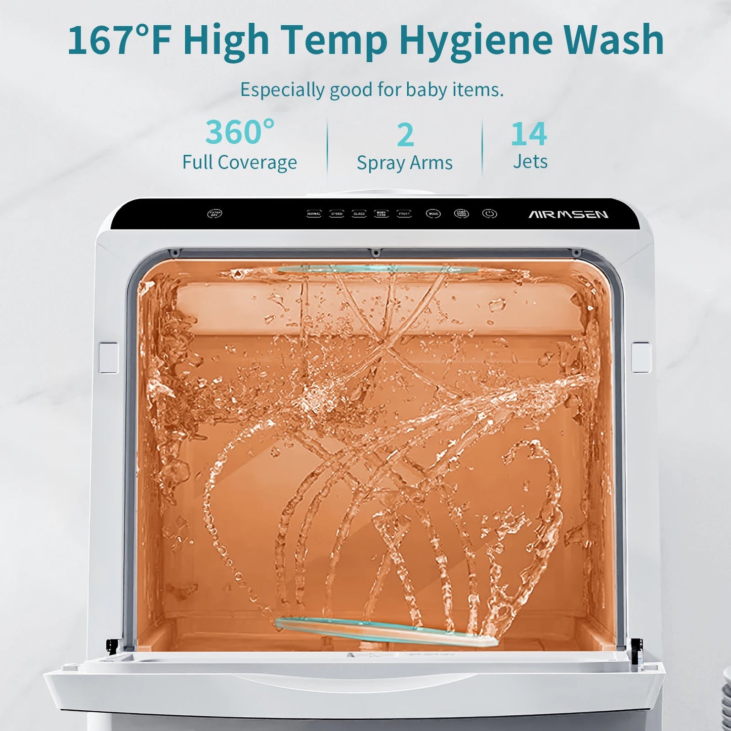 Home Smart Countertop Dishwasher, Space Saving Design, Perfect for Small Kitchen, Modern Design
