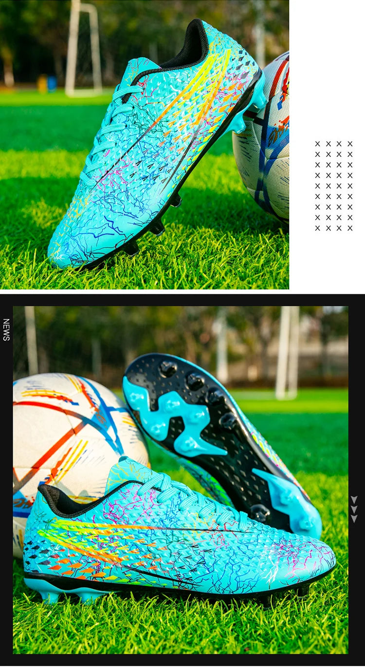 Football Shoes Low-top Lace up Soccer Shoes Football Boots FG HG Team Sports Men's Women's Adult Footwear Sneakers Unisex Spring
