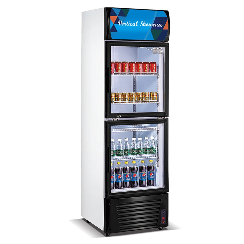 Single-Temperature Fridge Direct Cooling Beverage Refrigerator Display Cooler with Mechanical Temperature Control