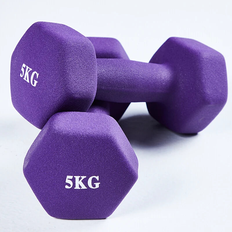 Home Use Bodybuilding Portable Dumbbell Gym Fitness Free Weight Lifting Adjustable Vinyl Neoprene Dumbbell 5kg Dumbbell