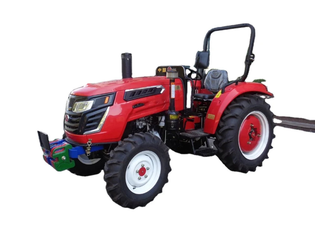 Farming Tractors Small Agricultural Tractor Mini 4x4 Farm Wheel Tractor with Front Loader Bucket Backhoe