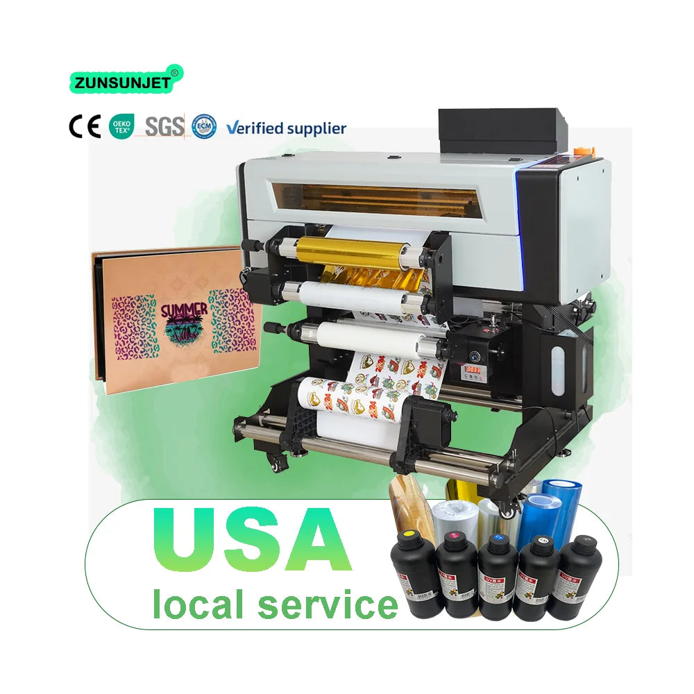 Automatic Small Uv-dtf Uvdtf A2 60*40 Uv Dtf Sticker Dtfuv Foil  Printer With Roll Laminator