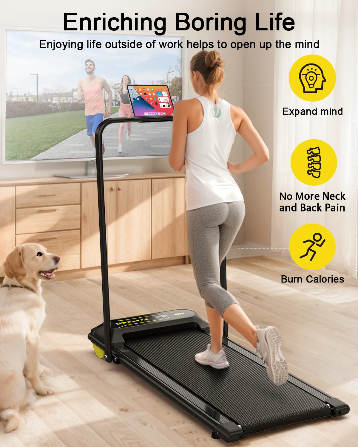 Customized Desk Use Treadmill 2.5hp Motor Electric Foldable Wholesale 2-in-1 Home Exercise Gym Treadmill Walking Pad