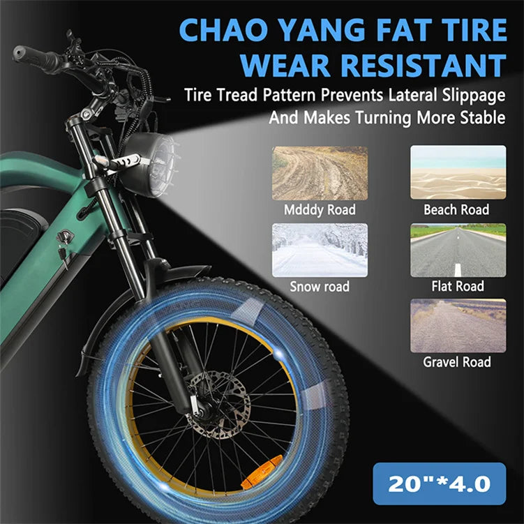 United States Stock ZM22  1200W 80 Miles +80 Miles Full Suspension Double Range E-bike Electric Bike