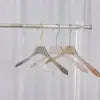 Transparent Wholesale Coat Skirt Matte Hanger Acrylic Clothes Hanger with Gold Hooks