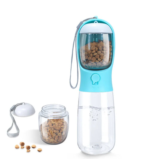 Travel Portable Dog Water Bottle with Food Storage Box Silicone Bowls 2024 New Material Pet Outdoor Safe and Non-toxic PVC