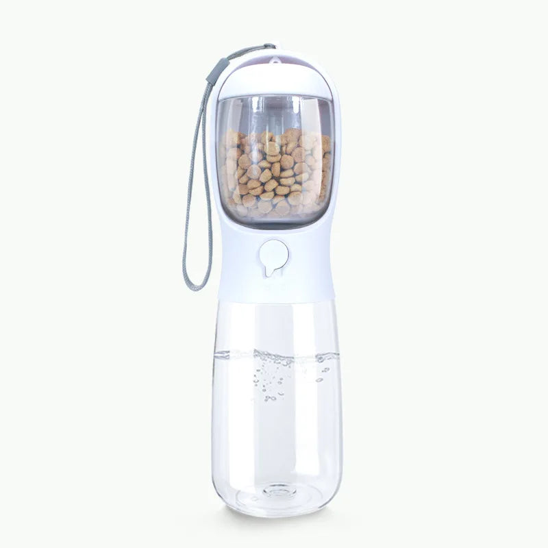 Travel Portable Dog Water Bottle with Food Storage Box Silicone Bowls 2024 New Material Pet Outdoor Safe and Non-toxic PVC