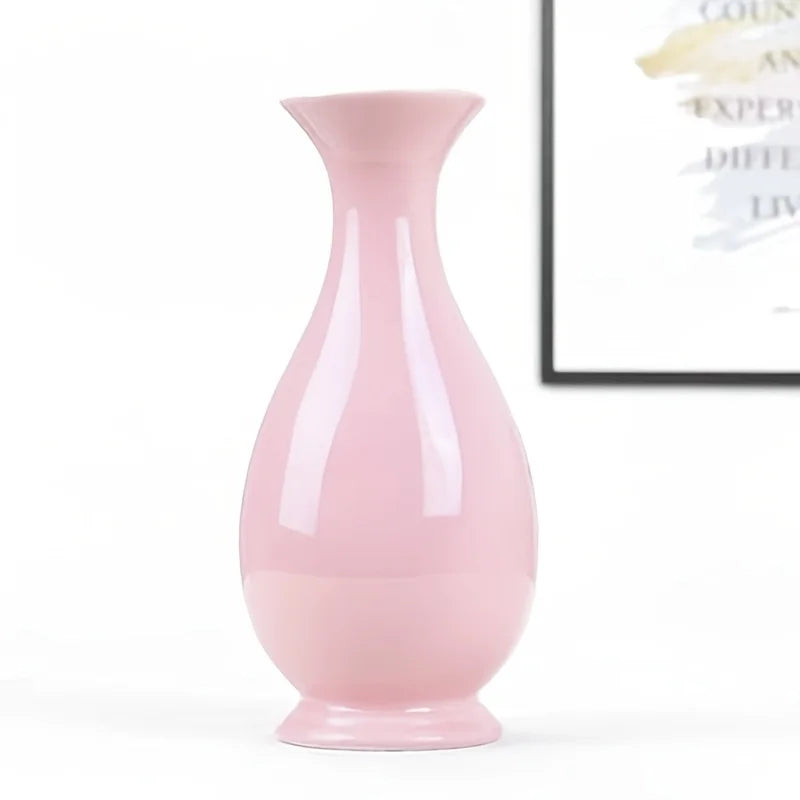 Ceramic Vase Small Ornament for Living Room Dining Table Flower Arrangement Home Decor Office Desk Dried Flower Bouquet