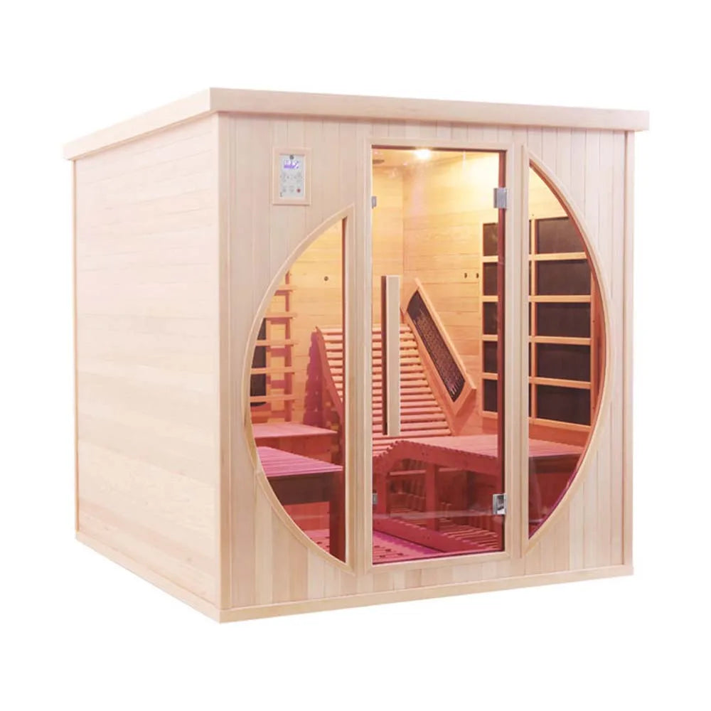 Popular Infrared Sauna Room Indoor 2 Person Hemlock Sauna Room Stock US