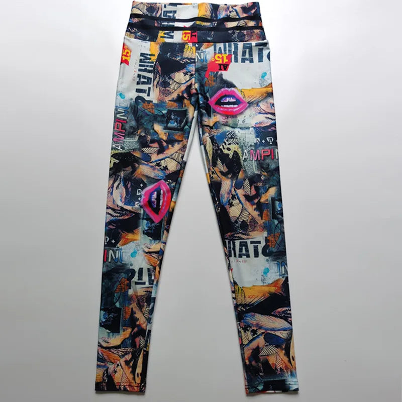 Printed Women Yoga Push up Pants Fitness Gym Sport Running Yoga High Waist Leggings