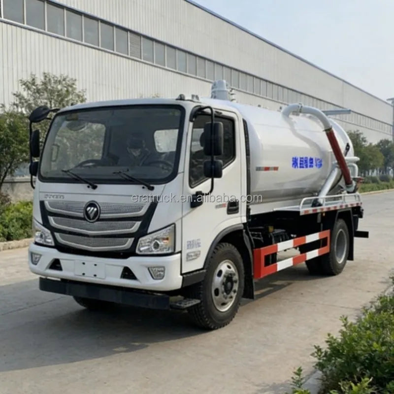 Chinese Foton High Pressure 4*2 Sewage Suction Truck 10 CBM 15m³ Vacuum Sewage Transport Truck Factory Low Price for Sale