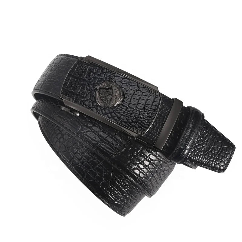 Good Quality Fashion Micro Fiber Automatic Western  Leather Belts for Men