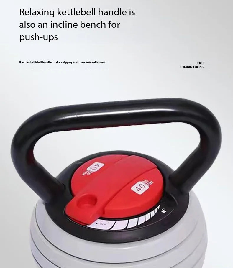High Quality Durable Custom Handle Cast Iron Adjustable Kettlebell Competition Set for Unisex Fitness