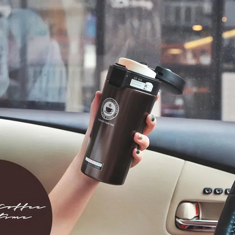 380ml Double 304 Stainless Steel Coffee Mug Leak-Proof Thermos Mug Travel Thermal Cup Water Bottle Thermos Cup