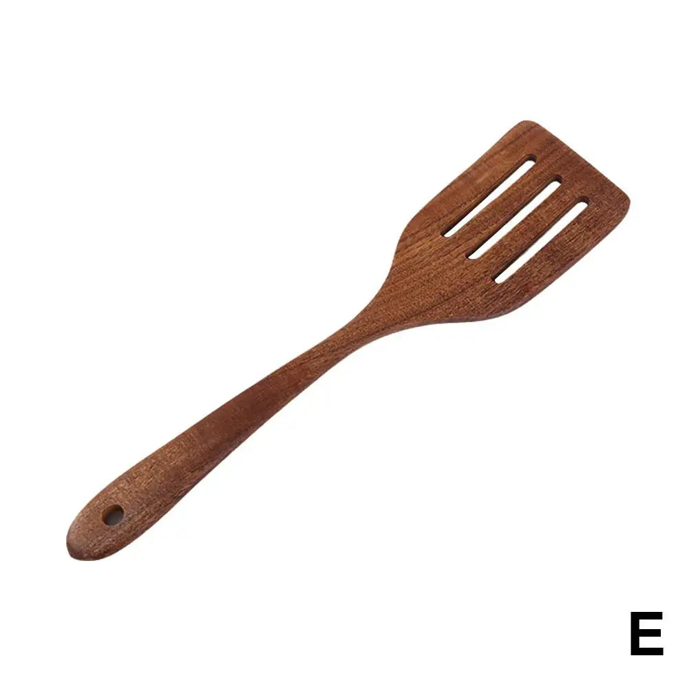 Wooden Spoons for Cooking, Acacia Wood Cooking Utensils Set Wooden Kitchen Tools Spoon Rest Nonstick Cookware Kit Safe