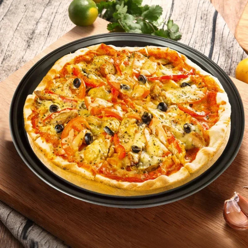 Household Pizza Pans with Holes Breathable Non-Stick Professional Baking Tray for Restaurant Home Grill Barbecue Baking Tools
