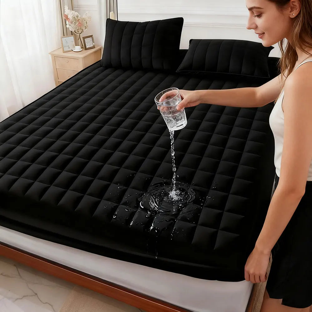 1pc Soft And Comfortable 100% Waterproof Mattress Protector, All-Season Cooling Breathable Noiseless Mattress Pad Cover, Thicken