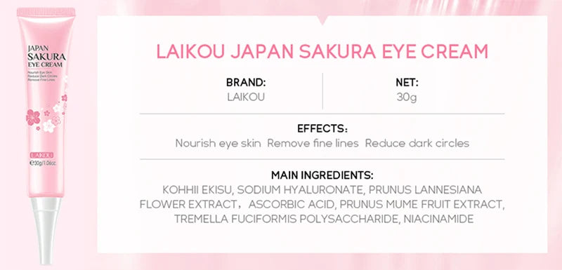 LAIKOU Sakura Facial Cleansing Skincare Set Moisturize Beauty Health Eye Mask Lip Mask Korean Facial Care Products Kit