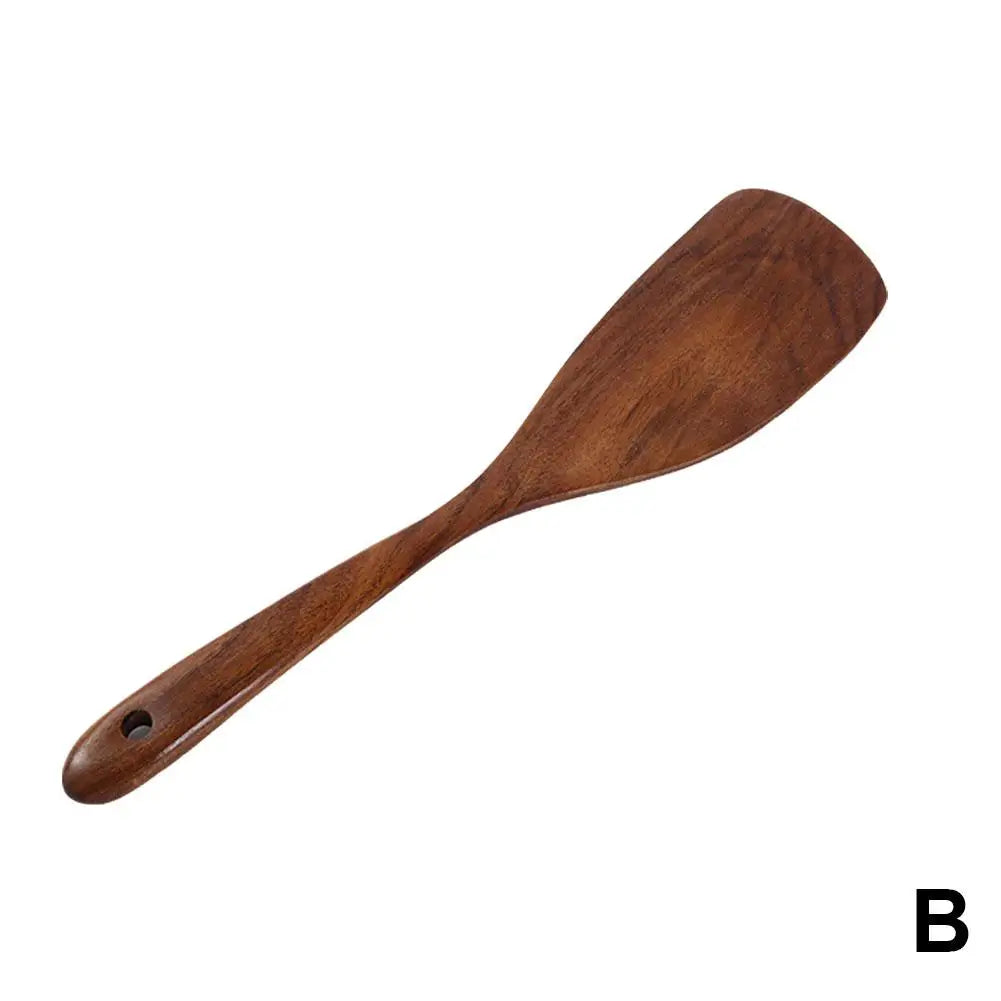 Wooden Spoons for Cooking, Acacia Wood Cooking Utensils Set Wooden Kitchen Tools Spoon Rest Nonstick Cookware Kit Safe