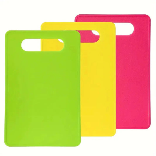3 Pieces Cutting Boards, BPA Free Plastic Cutting Boards for Kitchen, Non Slip Cutting Mat for Meat and Vegetables, Thanksgiving