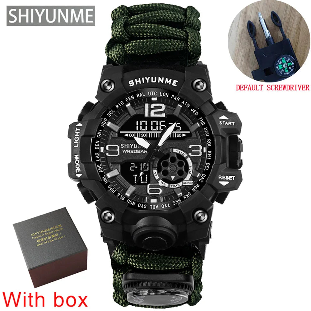 SHIYUNME G Style Military Sports Digital Watches Compass Outdoor Survival Multi-function Waterproof Mens Watch Relogio Masculino