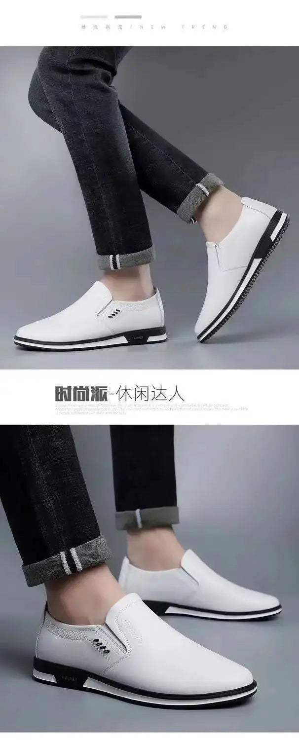 Leather Casual Shoes Man Black Loafers Shoes Men Luxury Designer Slip on Shoes for Men 2022 Zapatos De Hombre Chaussure De Homme