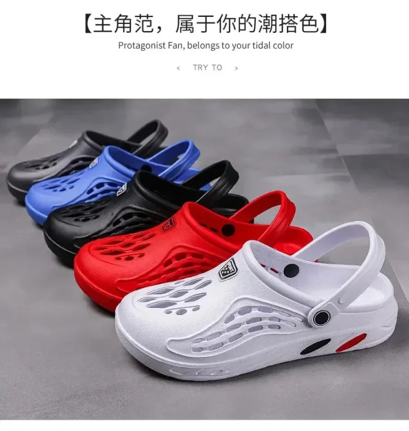 Plus Size 47 48 49 Men Summer Clogs Sandals EVA Slippers Men and Women Garden Shoes Beach Sandals Couple's Outdoor House Slides