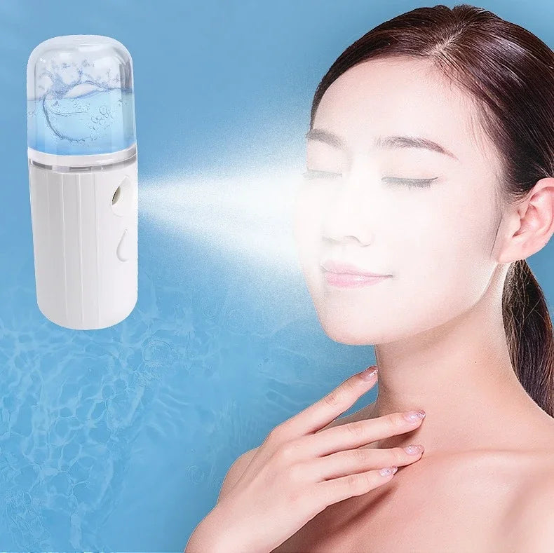 Handheld  mini spray face Steam meter  Nano spray water refill meter charging Portable eye moistening face humidifier household