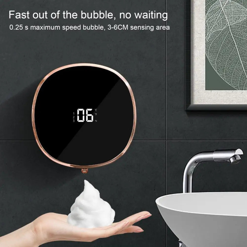 Electric Soap Dispenser with Touch Button Touchless Electric Soap Dispenser Wall Mount for Home Office Hotel for Bathroom