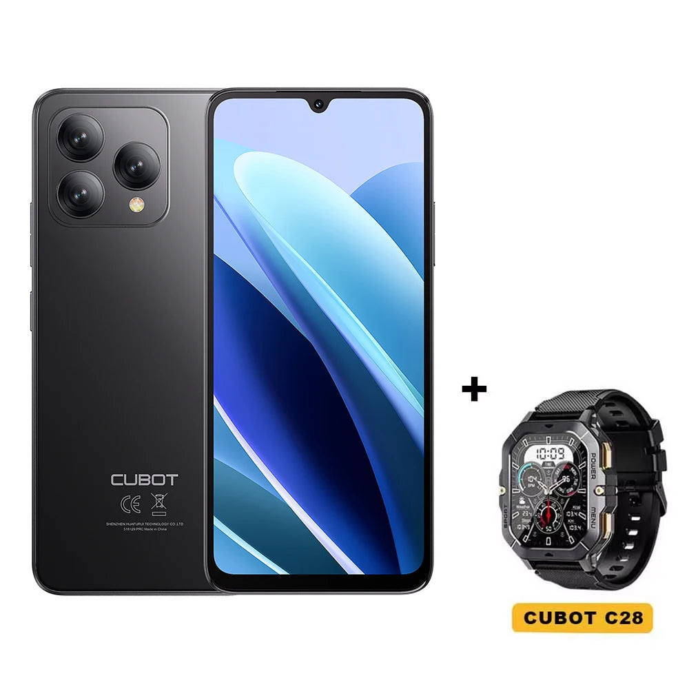 Cubot Smartphone Android 15 A40, 12GB RAM+256GB ROM, 6.88-Inch 120Hz Screen,Octa-core, 48MP Camera, 5100mAh Battery,NFC,Face ID