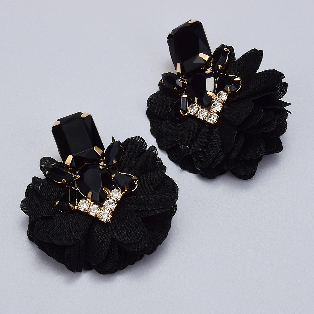 Vintage Handmade Earrings Bohemian Cute Flower Luxury Beads Drop Earrings Wedding Jewelry Accessories For Women Girls