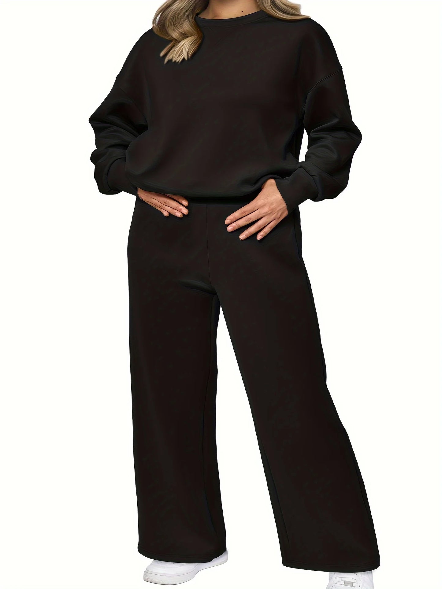 In autumn and winter 2024, popular women's plus-size casual commuting style straight pants with British fashion design.