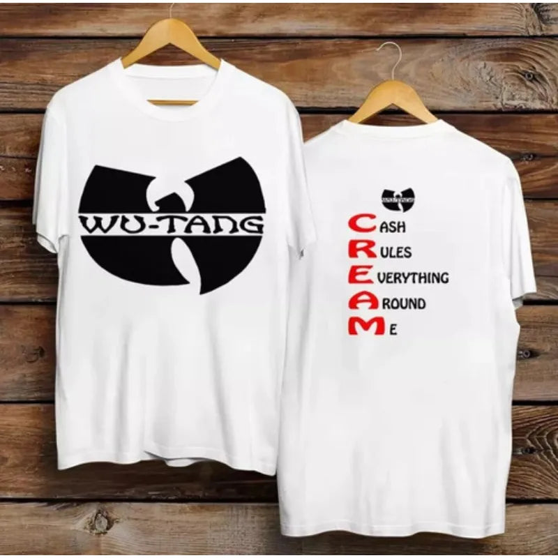 Wu-Tang Clan CREAM Rap Hip Hop 90s Unisex T-shirt, Cotton Remake Shirt  Shirts for Men