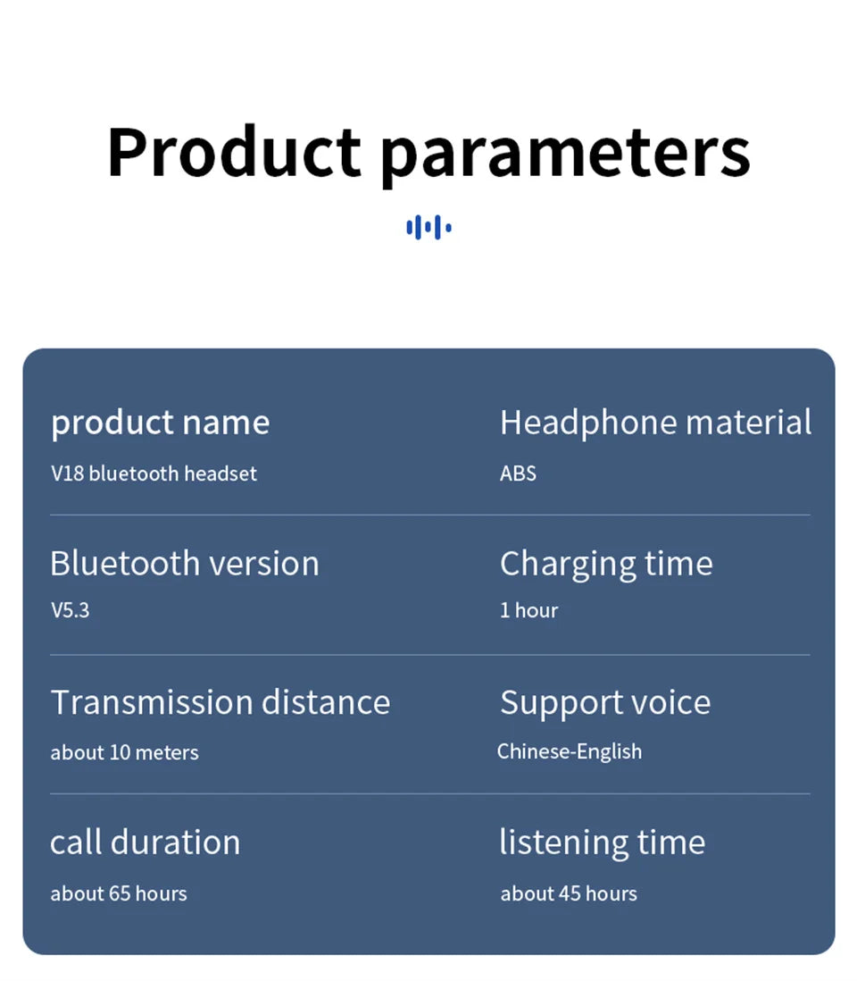 Wireless Bluetooth Headphones With Microphone Earphones Handsfree Noise Canceling Headset For Talking Business Driving Audifonos